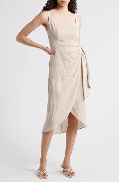 Sam Edelman Wrap Skirt Sleeveless Midi Dress
