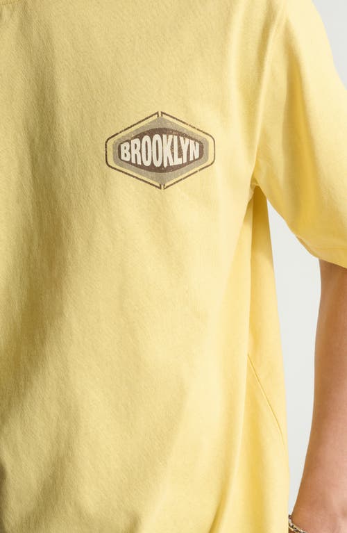 Brooklyn Industries Relaxed Vintage Graphic T-shirt In Yellow