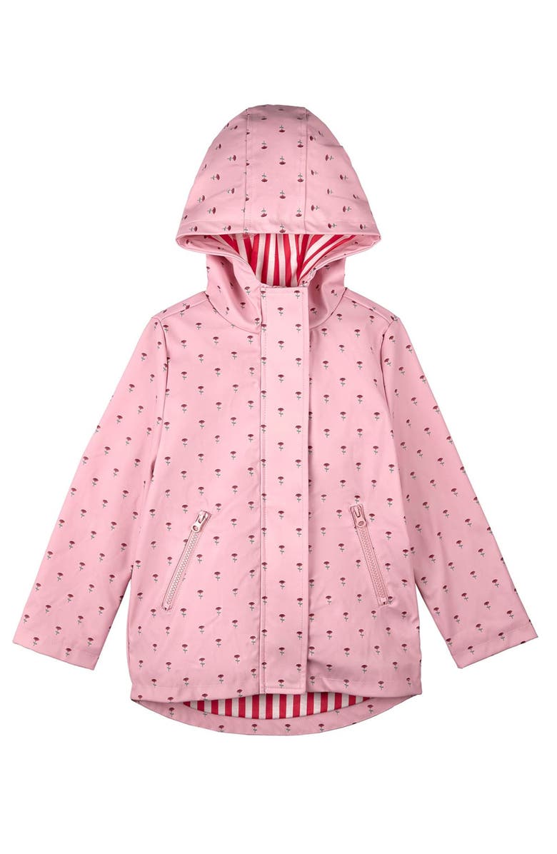 MeMoi Lined Raincoat with Attached Storage Pouch, Main, color, Pink