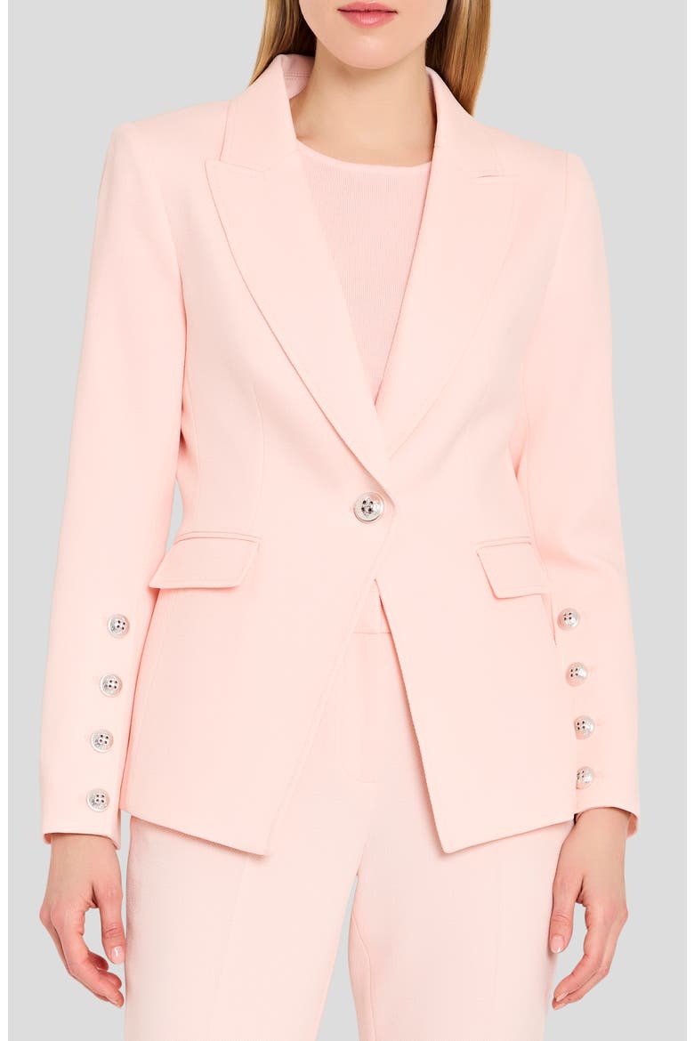 One-Button Blazer, Main, color, TEA ROSE