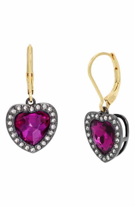 Kurt Geiger London Heart Halo Drop Lever Back Earrings