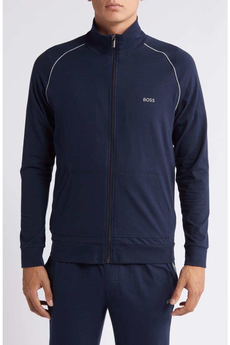 Mix Match Zip Jacket, Alternate, color, DK BU