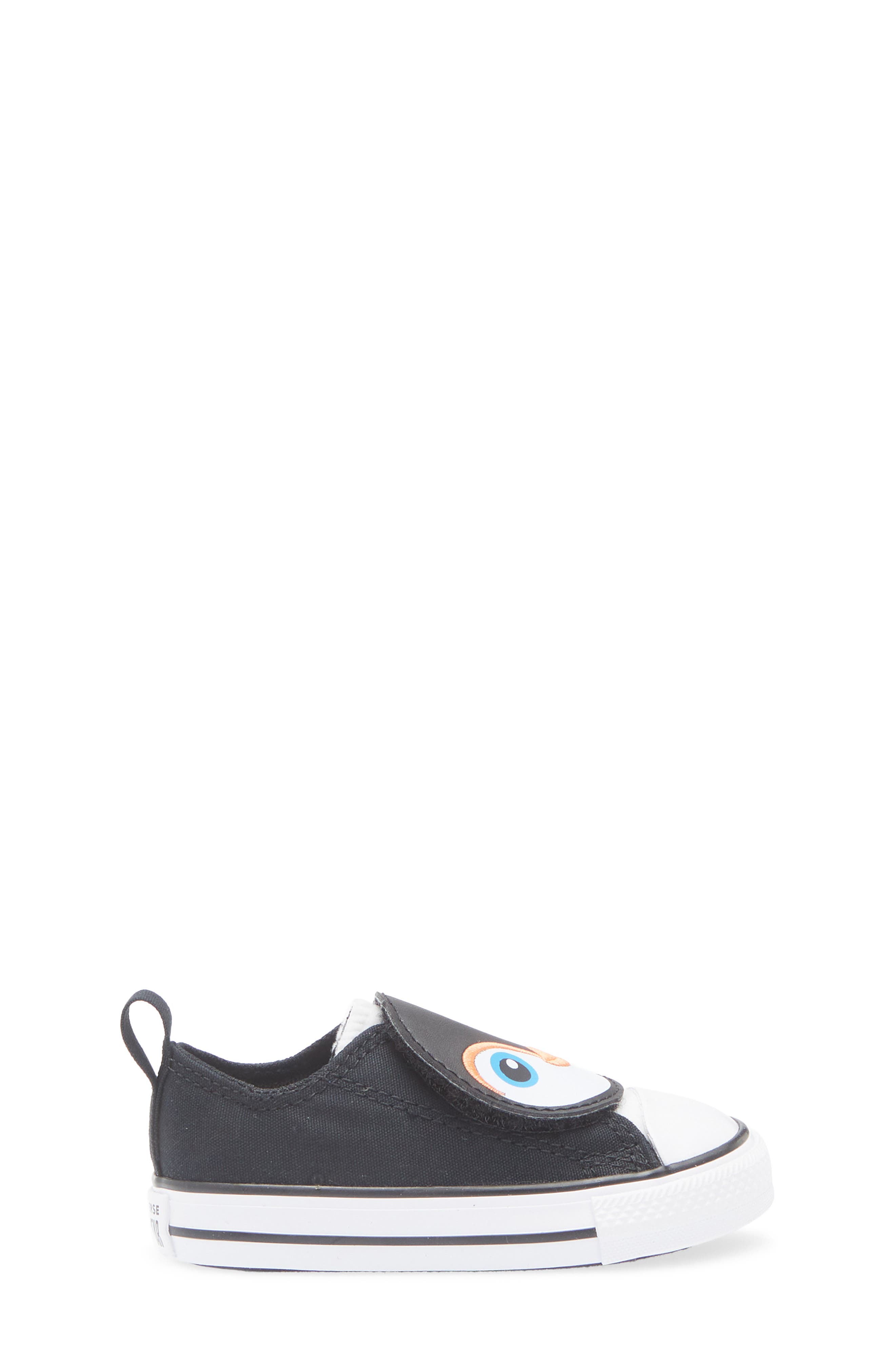 Converse Kids' Chuck Taylor<sup>®</sup> All Star<sup>®</sup> Penguin One Strap Sneaker, Alternate, color, Black/ White/ Black