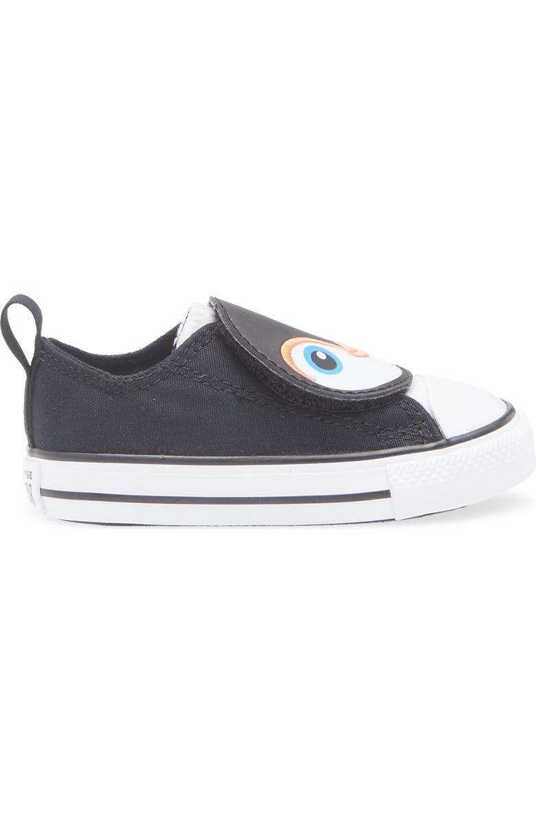 Converse Kids' Chuck Taylor<sup>®</sup> All Star<sup>®</sup> Penguin One Strap Sneaker, Alternate, color, Black/ White/ Black
