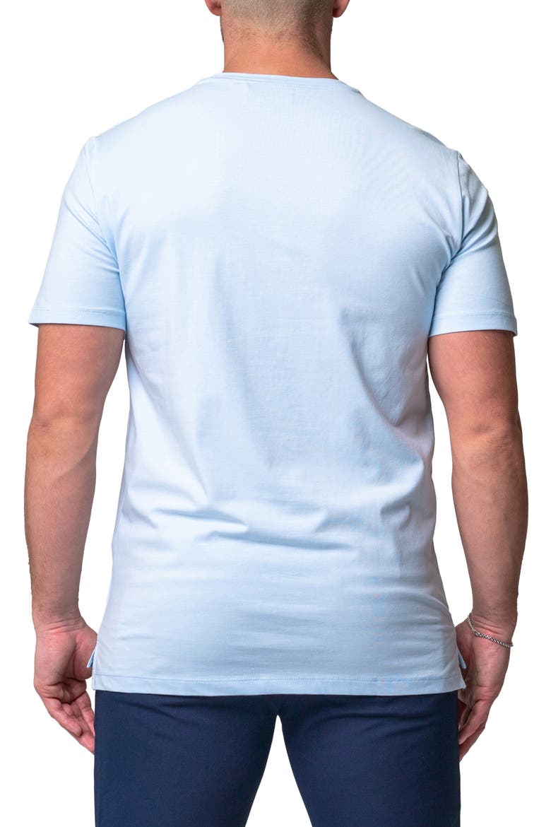 Lion Face Embroidered T-Shirt, Alternate, color, BLUE