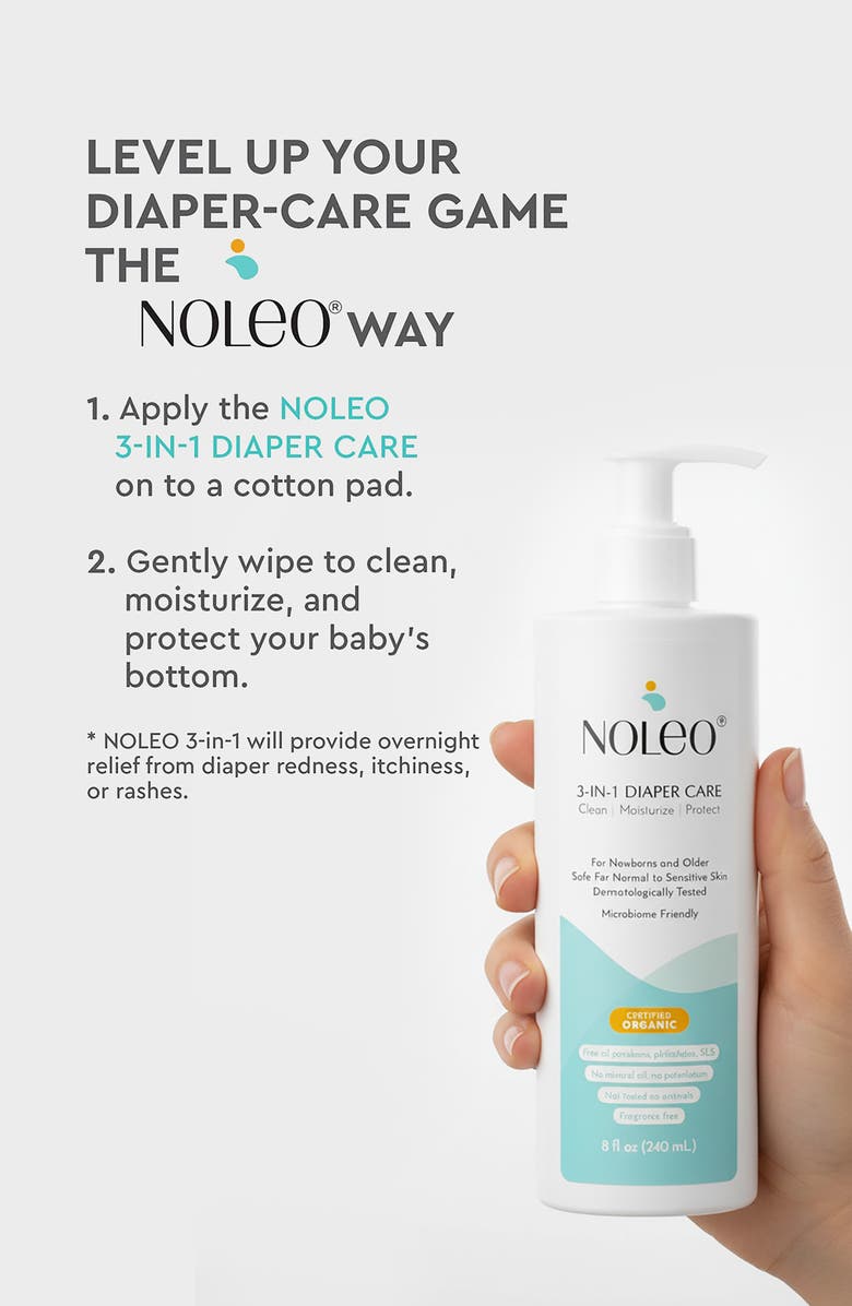 NOLEO 3-in-1 Diaper Rash Cream, Alternate, color, White