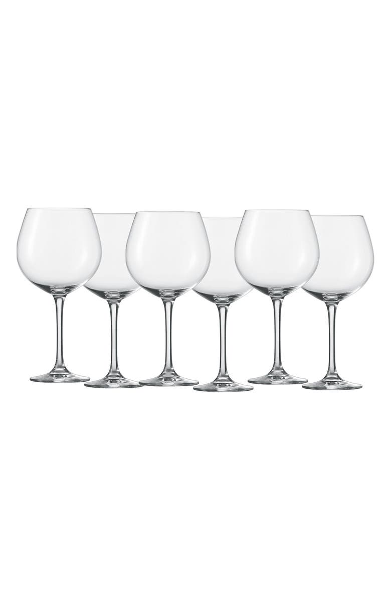 Fortessa Schott Zwiesel Classico Set of 6 Claret Wine Glasses, Main, color, Clear