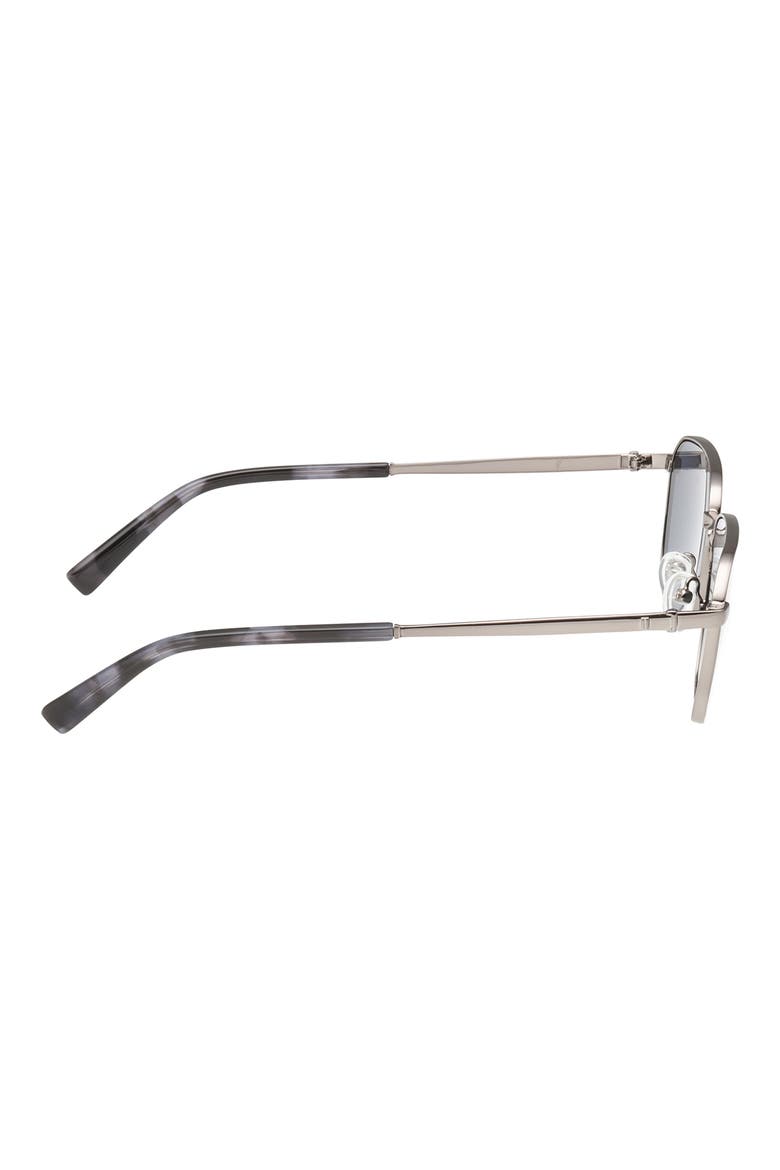 56mm Round Sunglasses, Alternate, color, SHINY GUNMETAL / SMOKE LENS