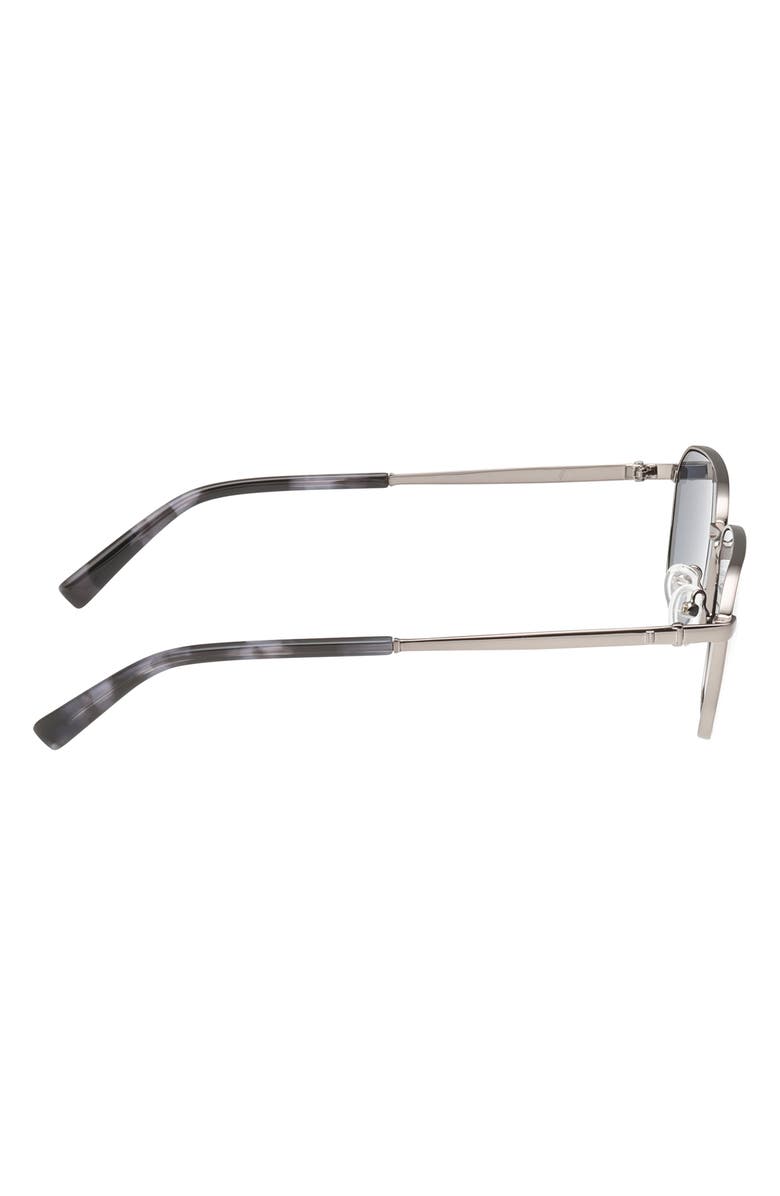 ABERCROMBIE & FITCH 56mm Round Sunglasses, Alternate, color, Shiny Gunmetal / Smoke Lens