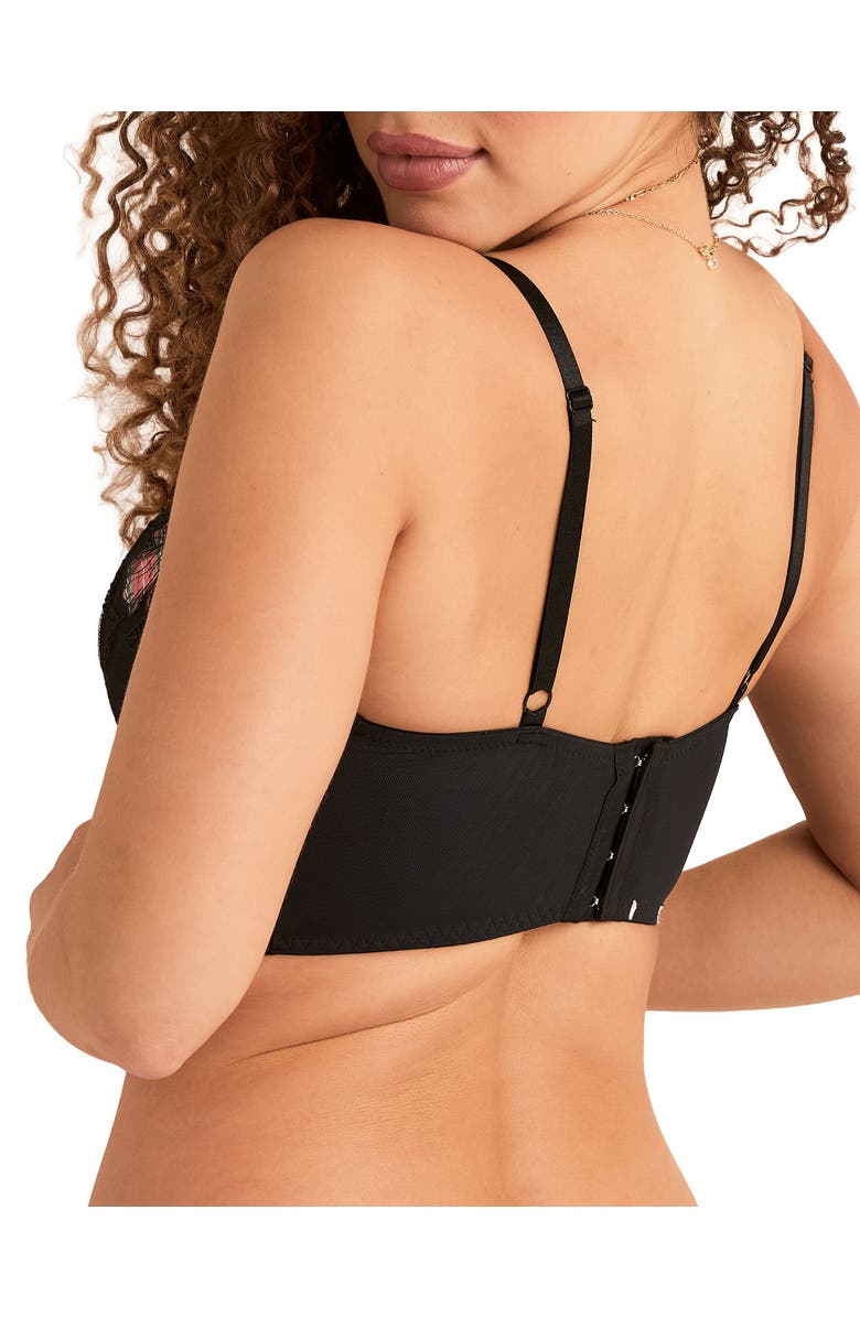 Adore Me Carole Contour Demi Bra, Alternate, color, Plaid Black