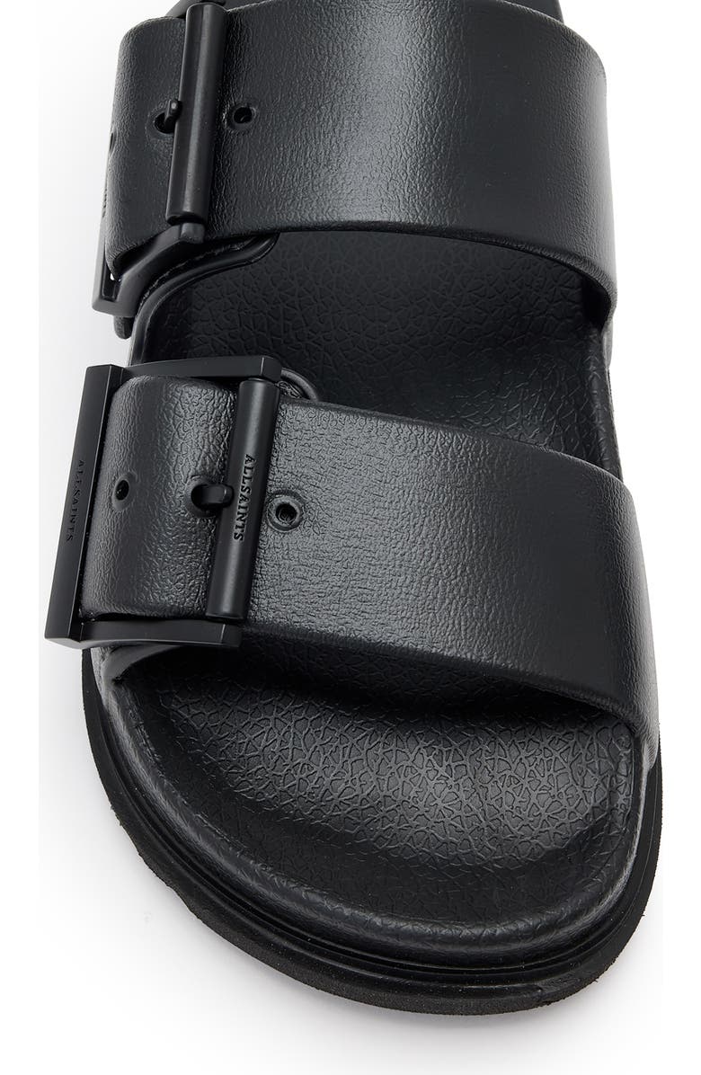 AllSaints Sian Two-Strap Sandal, Alternate, color, Black