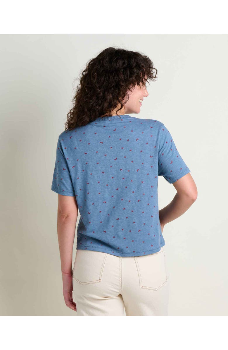 Toad & Co Women's Boundless Jersey Short Sleeve Crew, Alternate, color, Pacific Blue Print