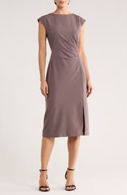 NORDSTROM RACK Pleated Suiting Midi Dress