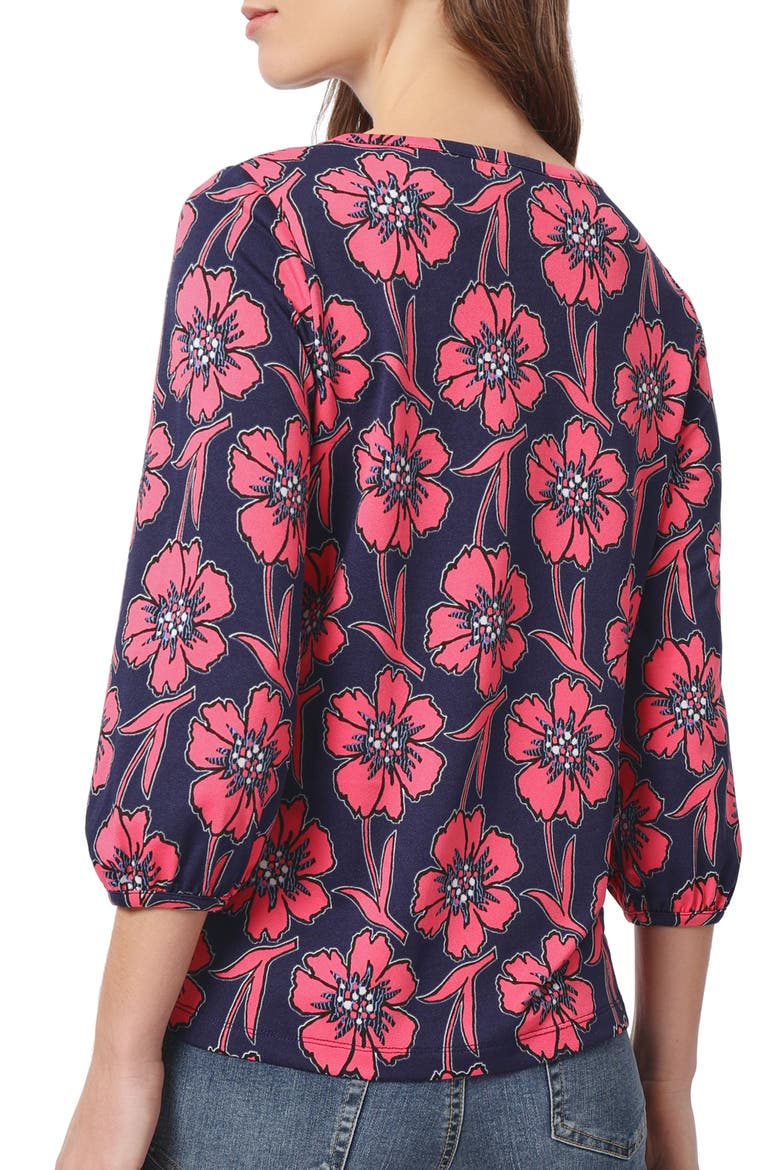 Floral Print Knit Top, Alternate, color, PCFIC NAVY/FRSH GUAV