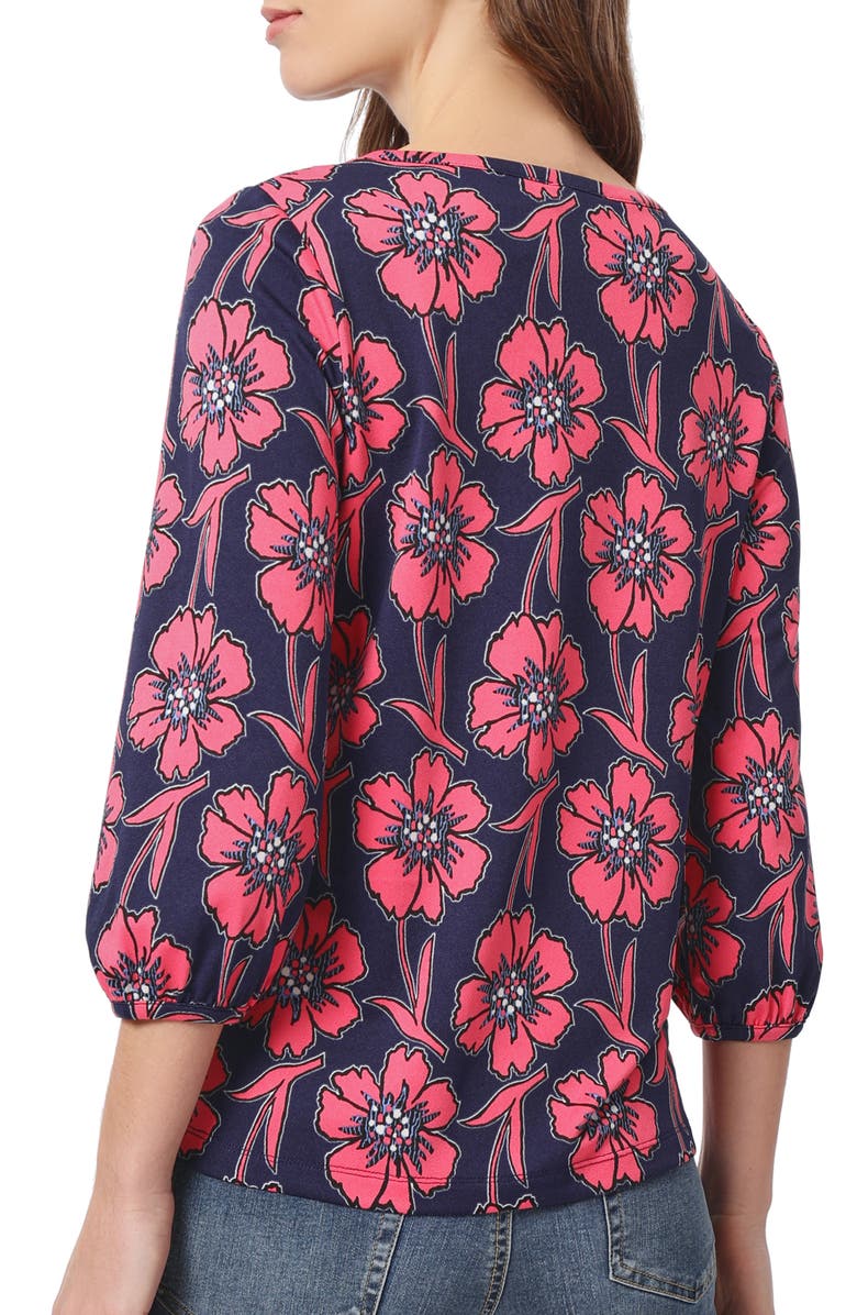 Jones New York Floral Print Knit Top, Alternate, color, 