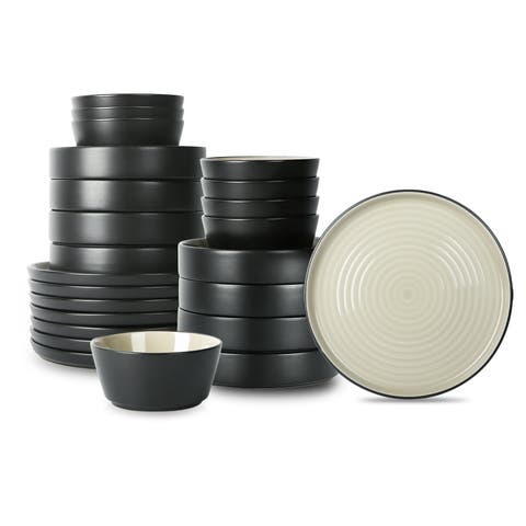 Elica Stoneware 24-Piece Dinnerware Set