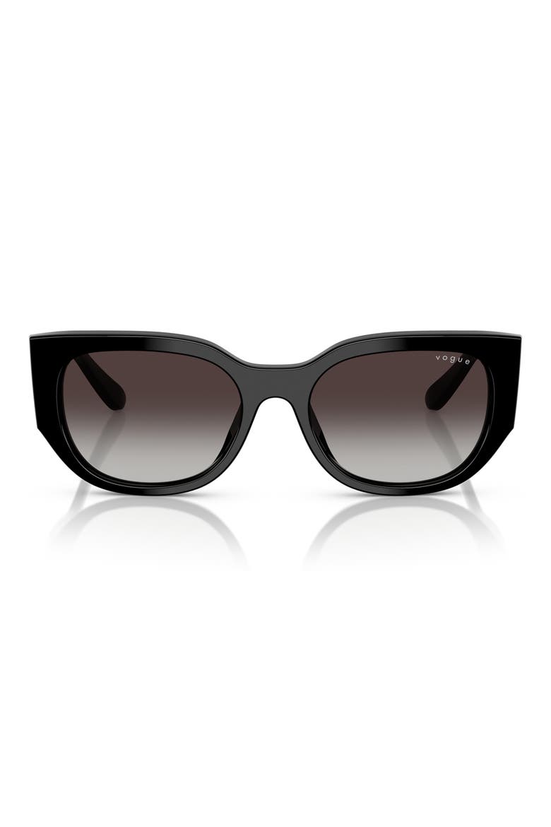 53mm Irregular Sunglasses, Main, color, BLACK