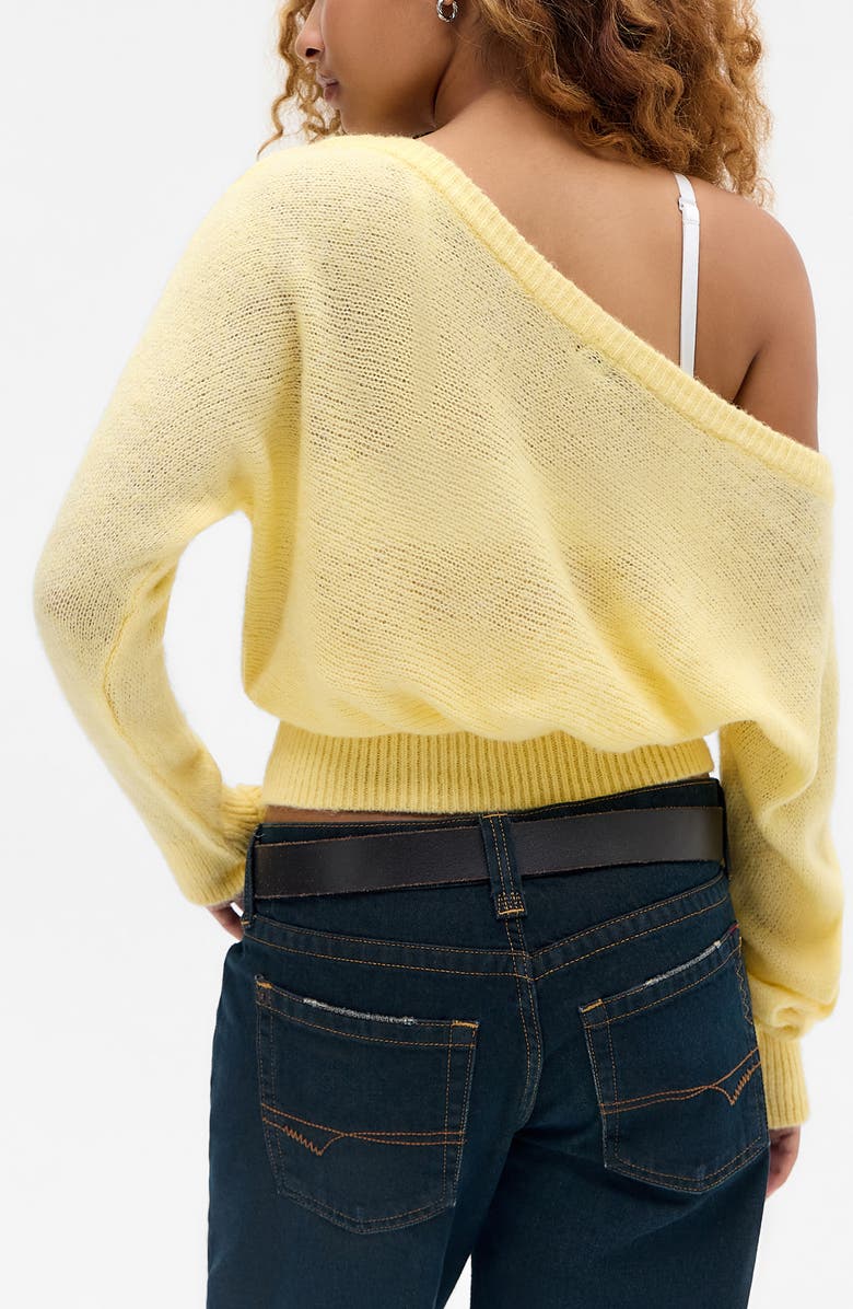 BDG Urban Outfitters Off the Shoulder Knit Sweater, Alternate, color, Yellow