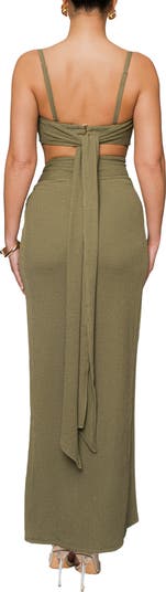 Deidra Draped Bra Top & Skirt Set