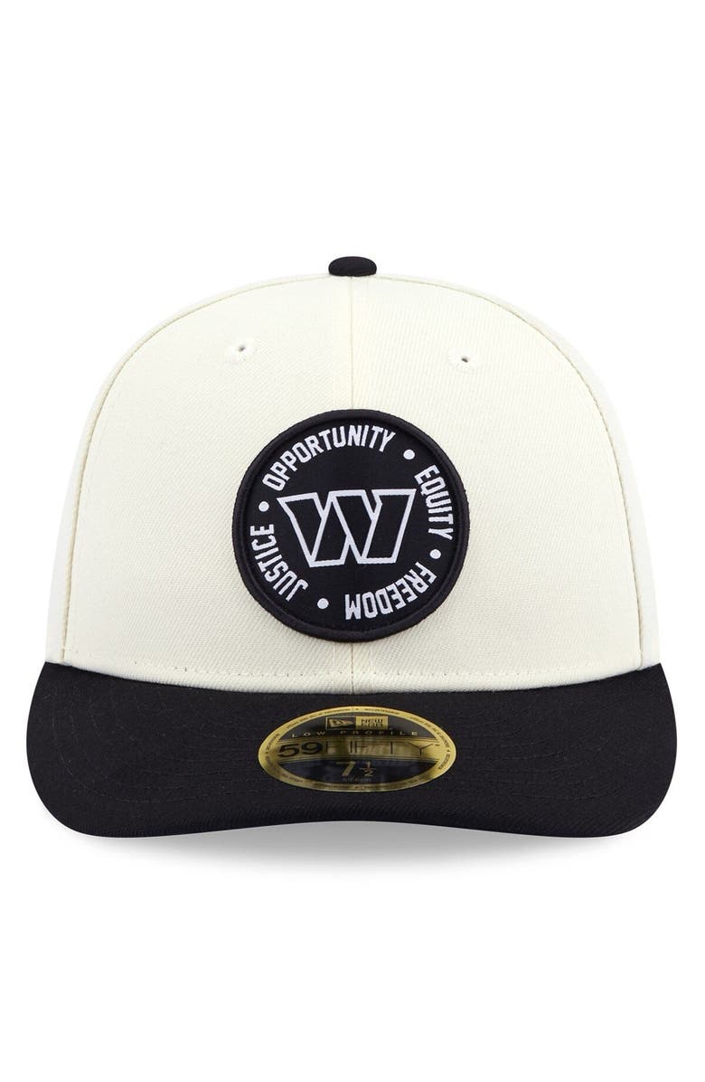 New Era Men's New Era Cream/Black Washington Commanders 2022 Inspire Change 59FIFTY Low Profile Fitted Hat, Alternate, color,