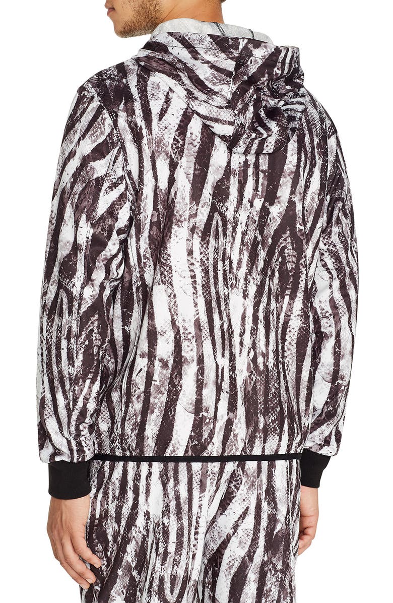 Tallia Zebra Print Hoodie Jacket, Alternate, color,