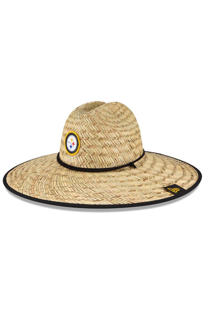 New Era Men's New Era Natural Pittsburgh Steelers NFL Training Camp Official Straw Lifeguard Hat, Main, color, Natural