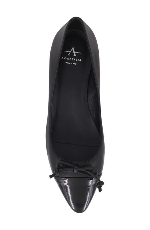 Aquatalia Palica Water Resistant Pointed Cap Toe Pump In Black