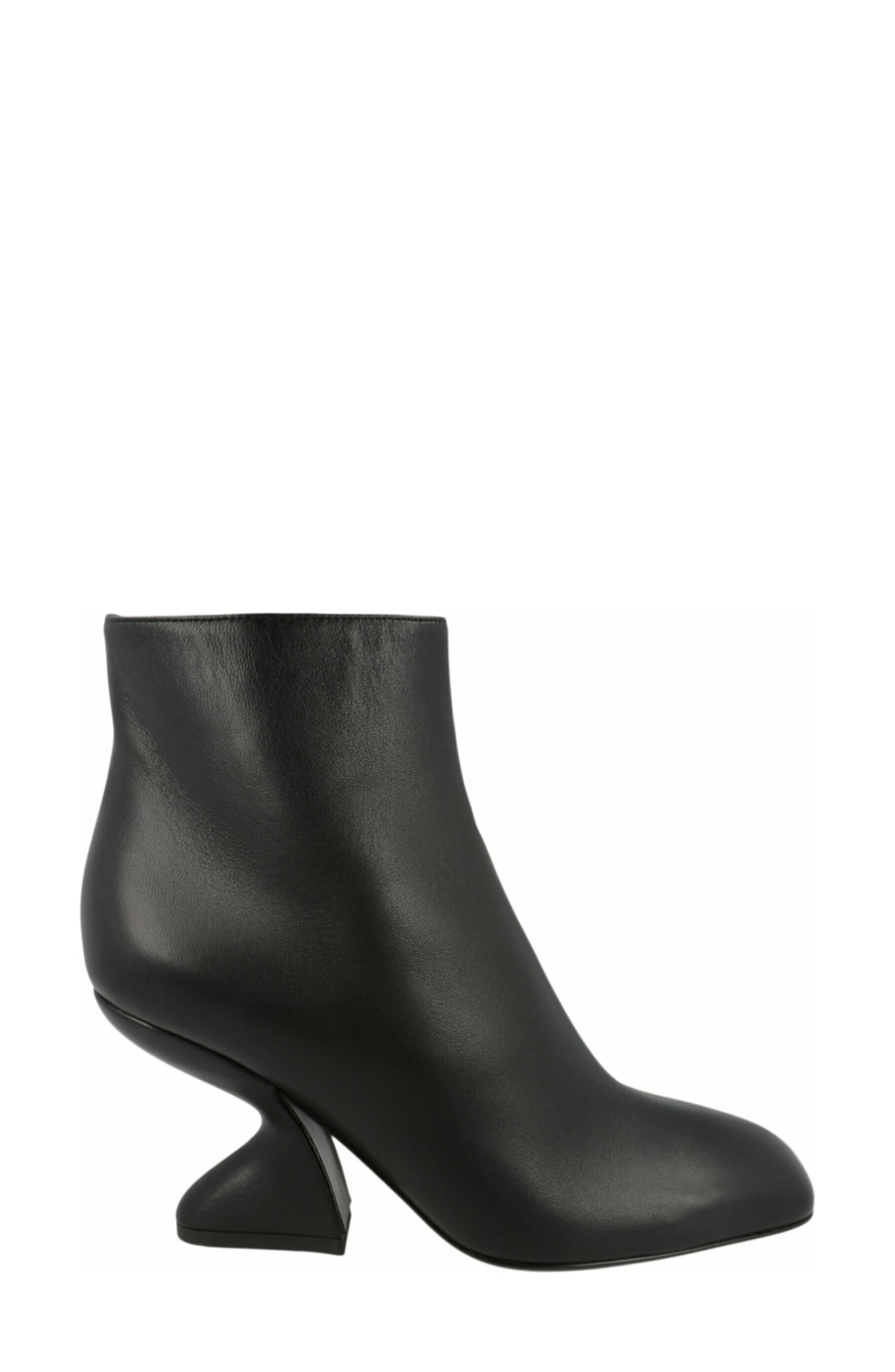 FERRAGAMO Sal Leather Boot, Alternate, color, Black