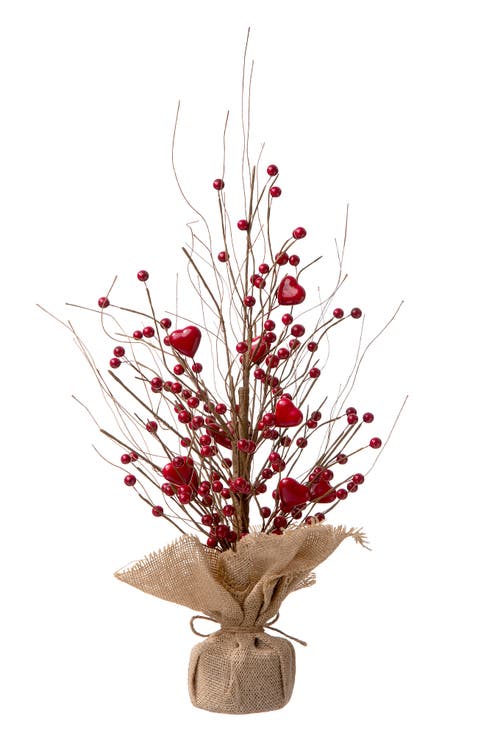 18"H Valentine's Berry Heart Table Tree