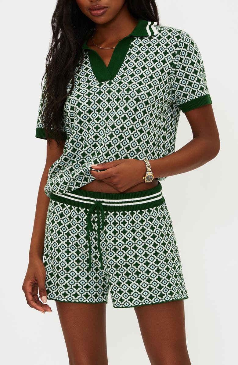 Beach Riot Giana Polo Sweater, Alternate, color, Racquet Club Green