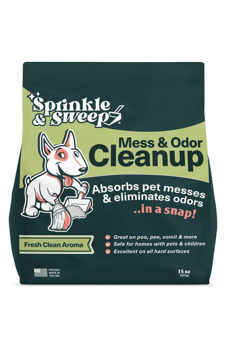 Sprinkle & Sweep Pet Mess and Cleanup Clumping Powder, 15oz Bag, Main, color, Multicolored