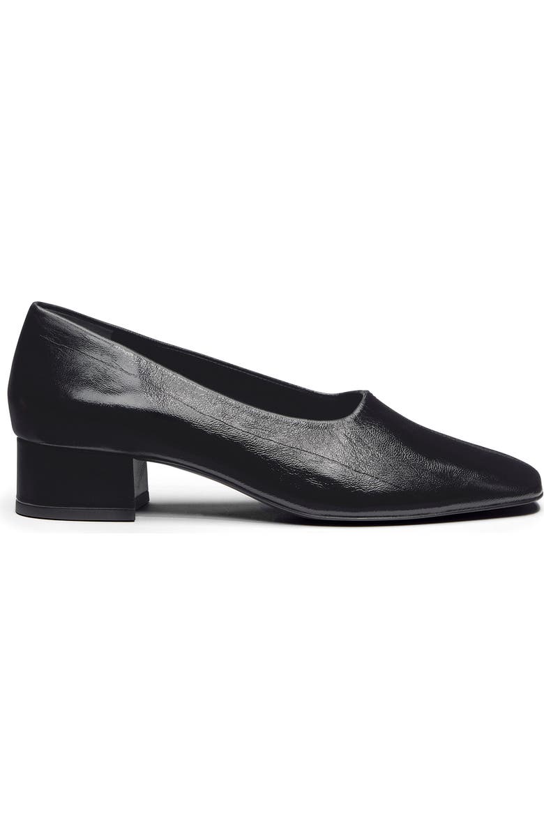 Reformation Inez Square Toe Pump, Alternate, color, Black Eel