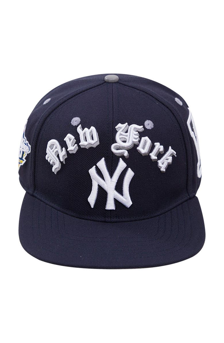 PRO STANDARD Men's Pro Standard Navy New York Yankees 1999 World Series Old English Snapback Hat, Alternate, color,