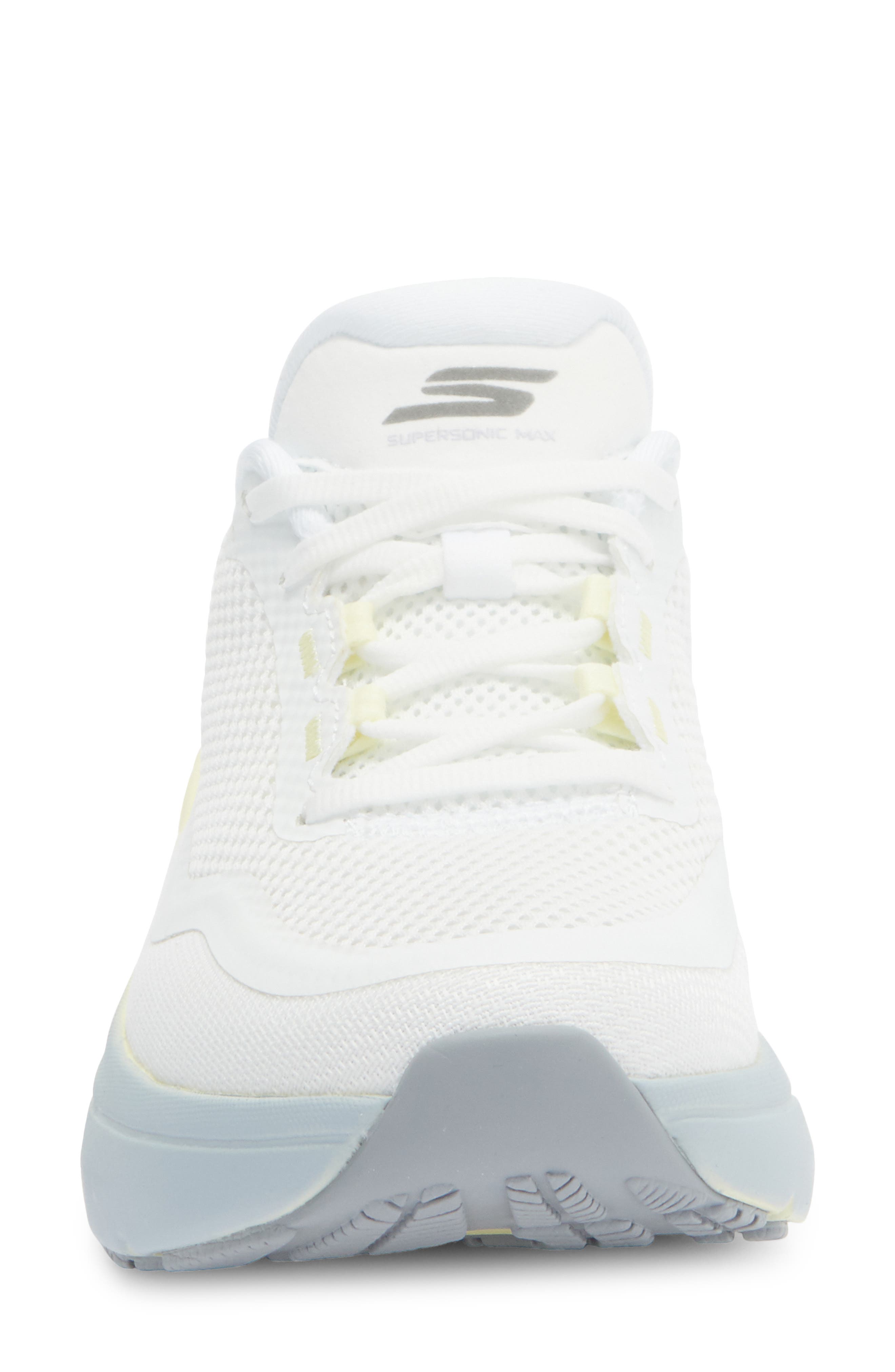 GO RUN Supersonic Max Running Shoe, Alternate, color, WHITE/ LIGHT BLUE