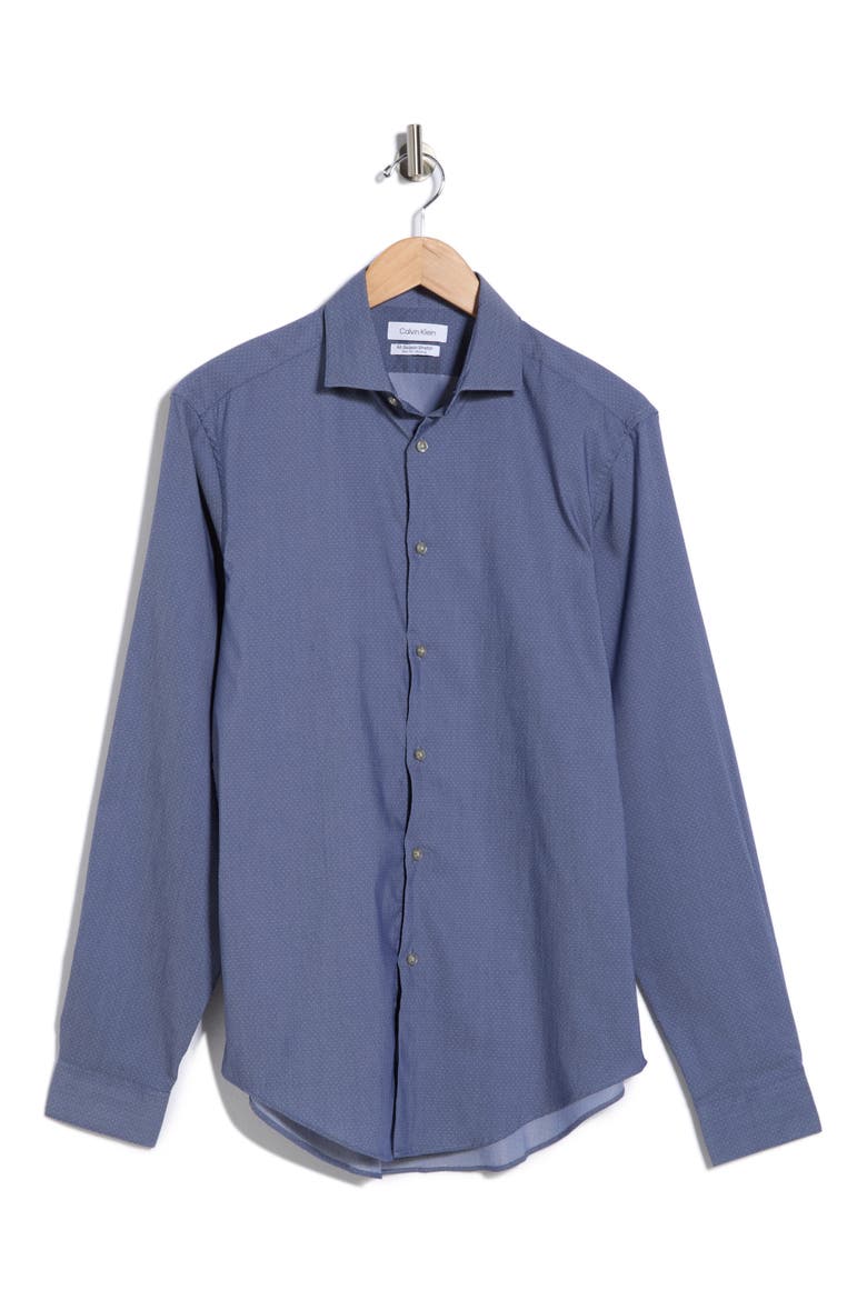 Slim Fit All-Season Stretch Dress Shirt, Alternate, color, DUSK