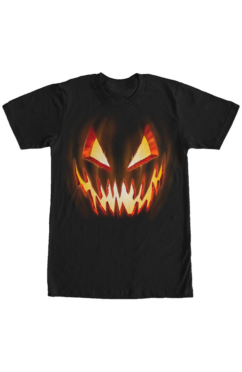 Lost Gods Men's Lost Gods Halloween Evil Pumpkin Face  Graphic T-Shirt, Main, color, Black