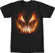 Lost Gods Men's Lost Gods Halloween Evil Pumpkin Face  Graphic T-Shirt