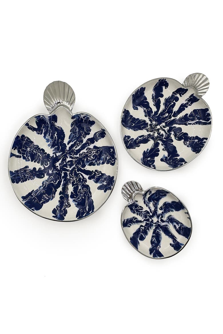 LA MAR Round Serving Platter, Alternate, color, White