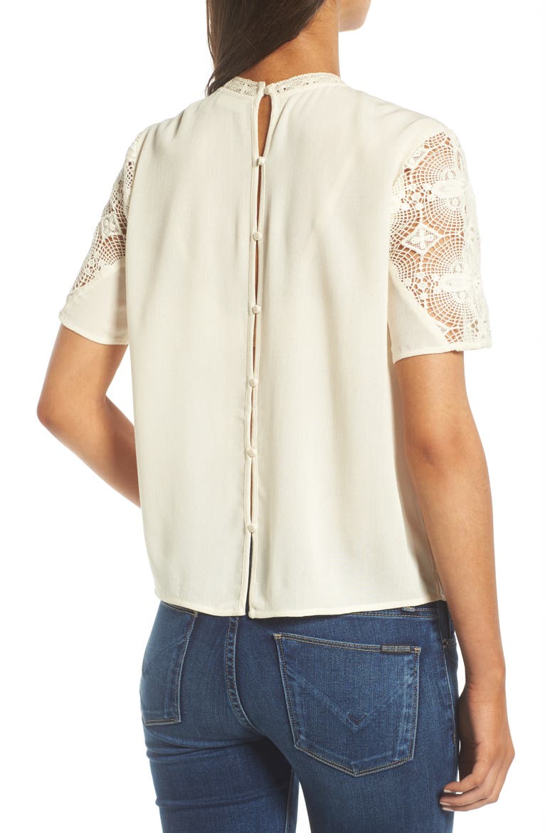 Vintage Lace Top, Alternate, color, IVORY BIRCH
