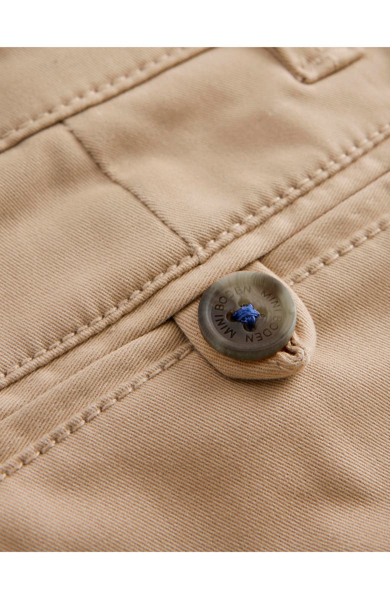 Mini Boden Kids' Classic Stretch Cotton Chino Shorts, Alternate, color, Classic Tan