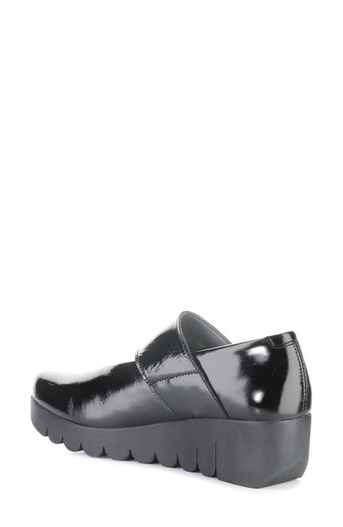 Fly London Vari Mary Jane Platform Wedge Pump In Black