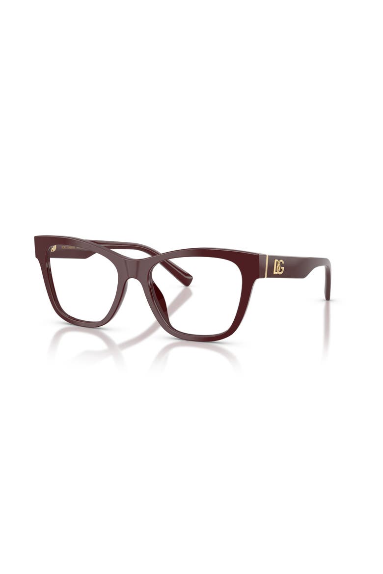 55mm Square optical glasses, Main, color, Red