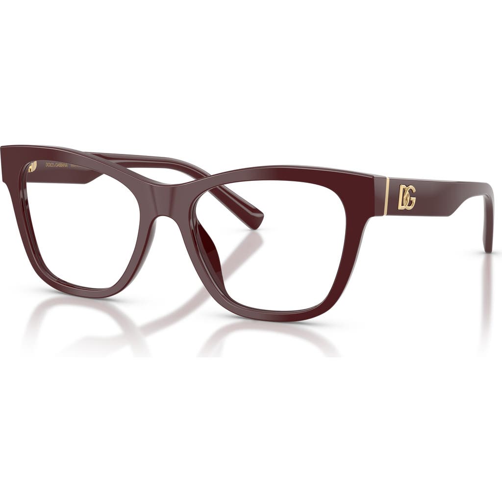 Dolce & Gabbana Dolce&gabbana 53mm Square Optical Glasses In Brown