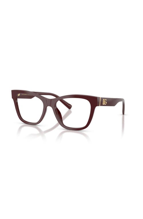 Dolce & Gabbana Dolce&gabbana 55mm Square Optical Glasses In Brown