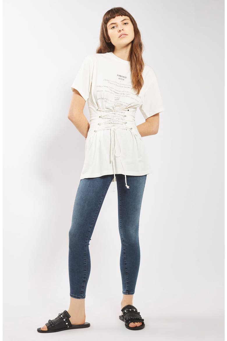 Romance Corset Tee, Alternate, color, CREAM