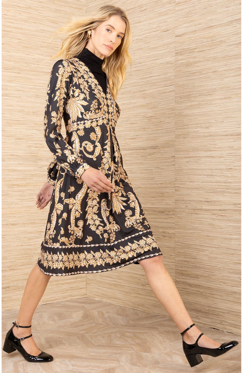 Hale Bob Judith Jersey Dress, Alternate, color, Black