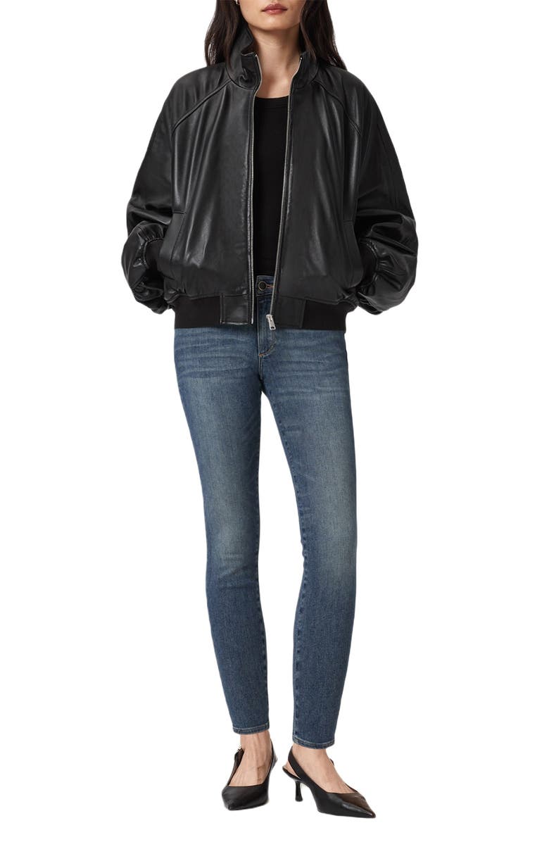 AllSaints Miller Sizeme Skinny Jeans, Alternate, color, Washed Indigo