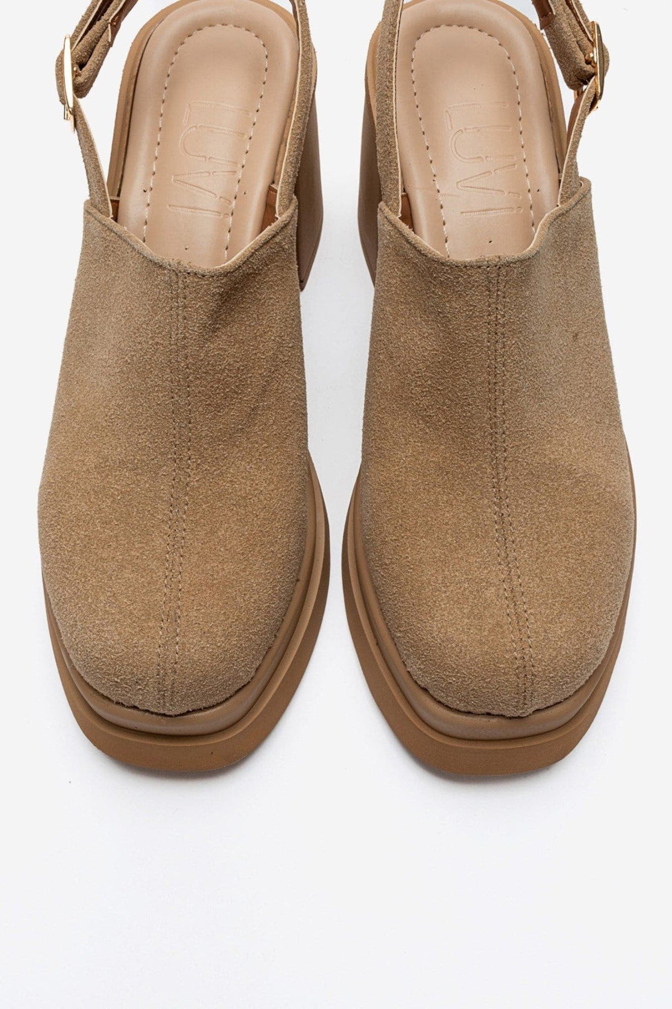 Bavix Block Heel Platform Sandal, Alternate, color, Cognac Suede