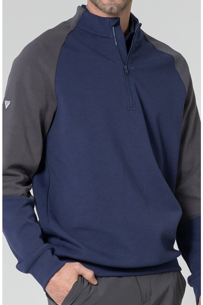 Crown Midlayer Quarter Zip Pullover, Alternate, color, NAVY/ CHARCOAL