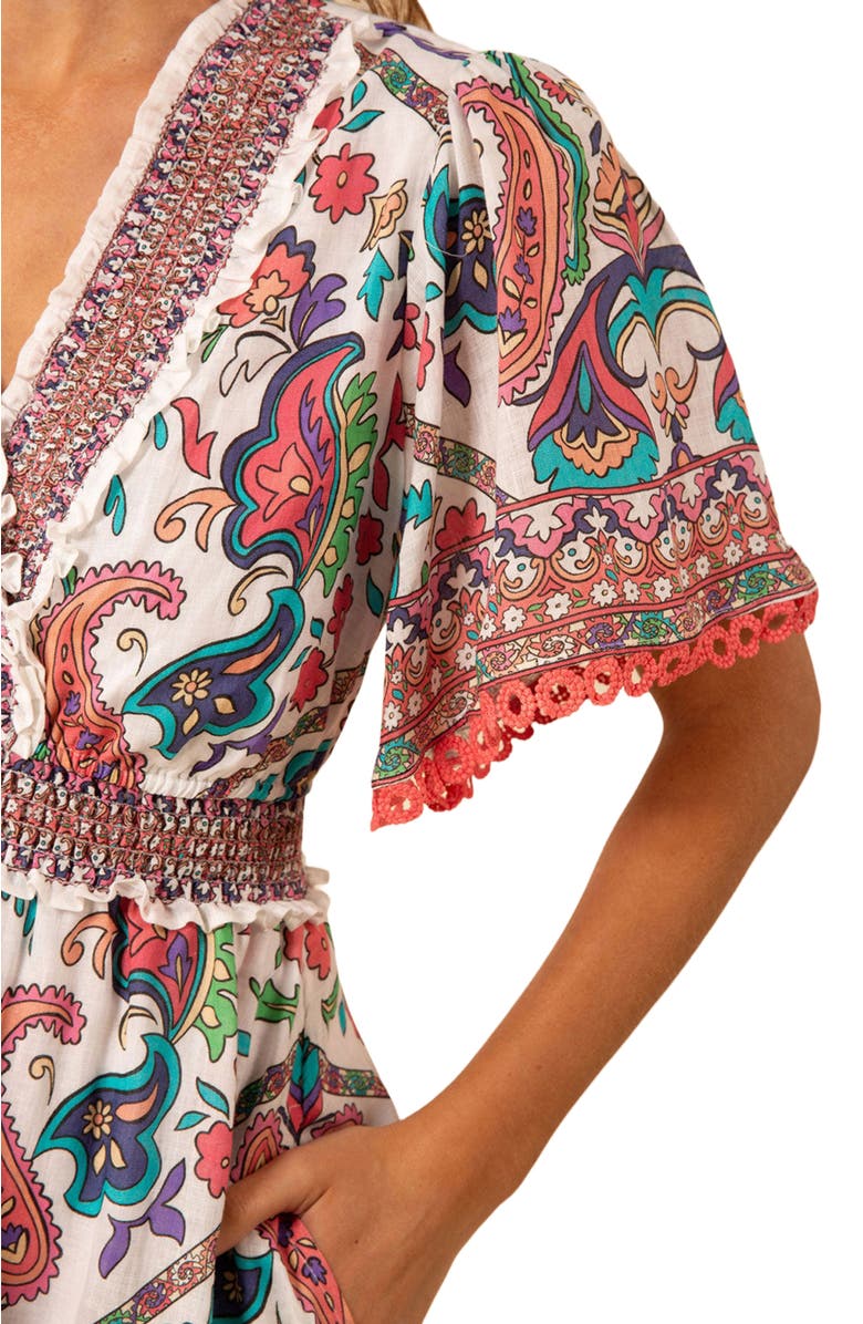 Hale Bob Elsie Linen Maxi Dress, Alternate, color, 